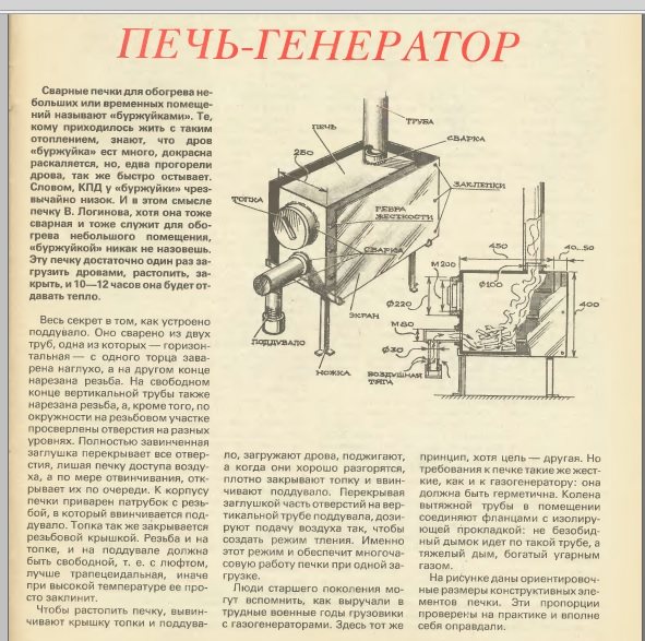 Печь буржуйка: особенности устройства и использование