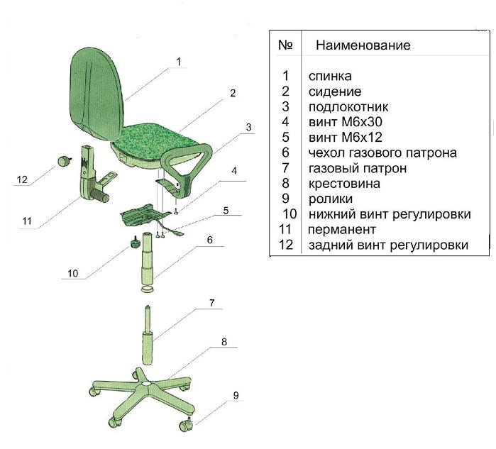 Инструкция +по сборке компьютерного кресла