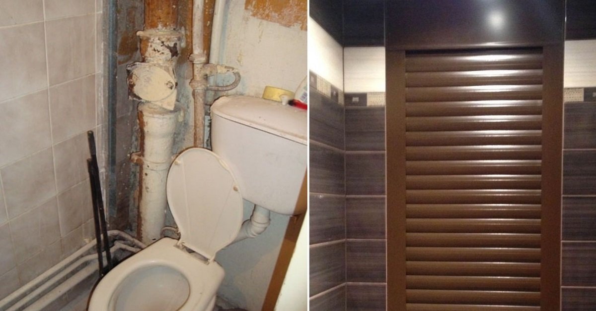 Доступно и красиво: чем и как закрыть канализационную трубу в туалете