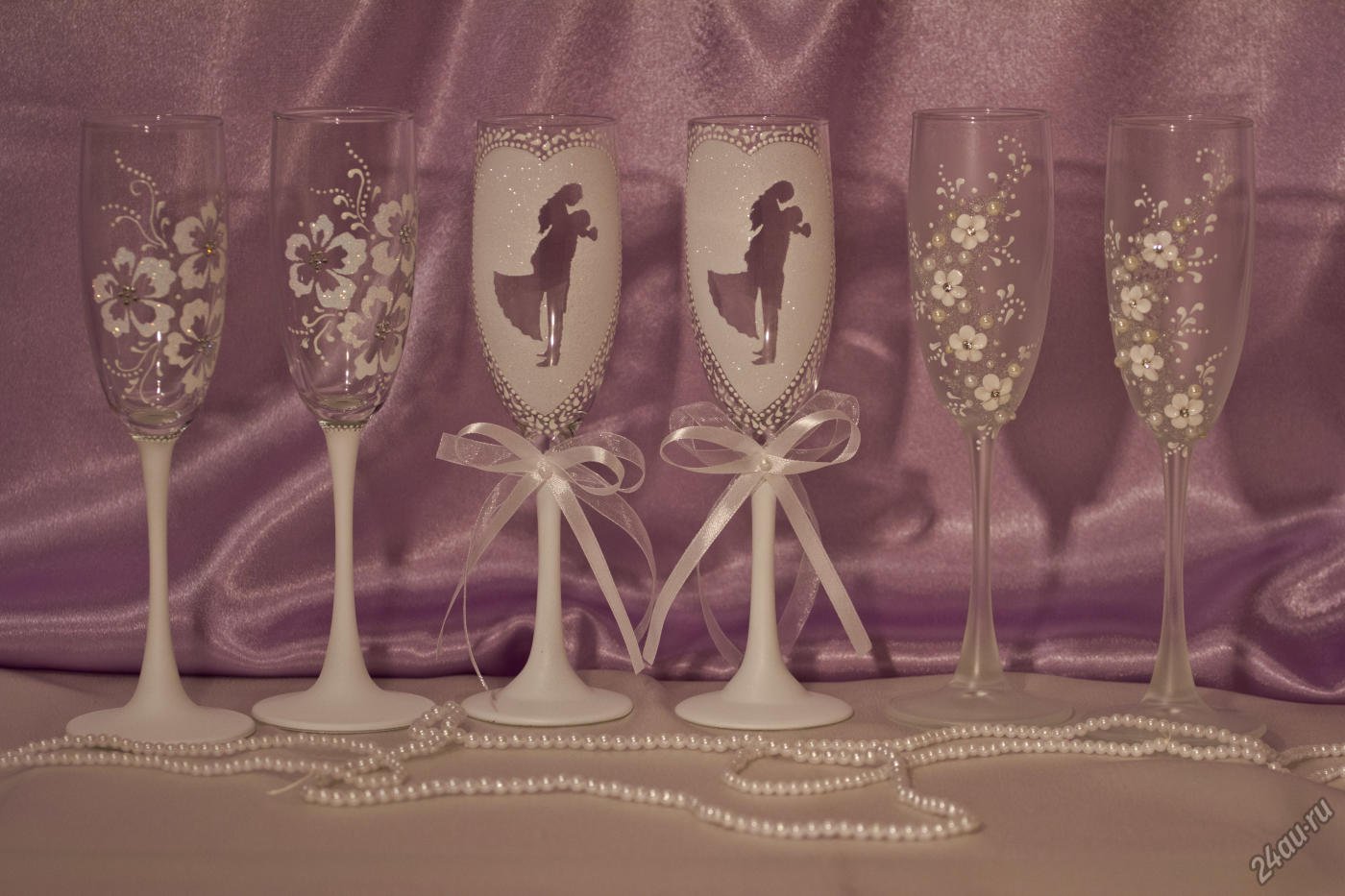 Свадебные бокалы своими руками: мастер-класс, оригинальные идеи украшения