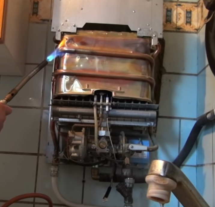 Ремонт теплообменника газовой колонки методом пайки