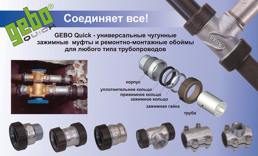Фитинги гебо для металлических труб - инструкция и характеристики