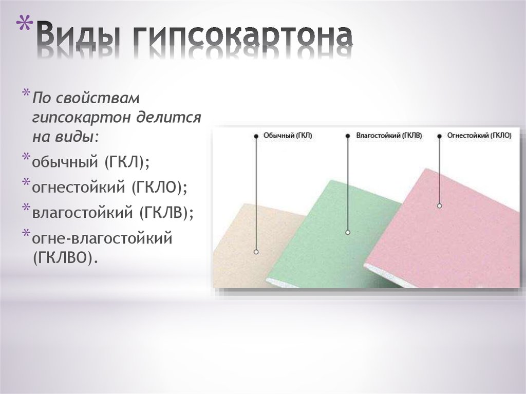 Виды гипсокартона и их назначение | самоделки на все случаи жизни - notperfect.ru