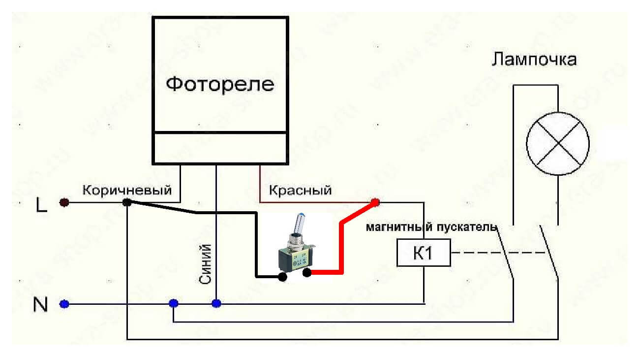 Датчик включения света (фотореле) для уличного освещения