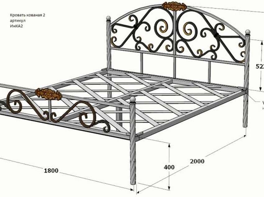 Самодельная кровать из металла своими руками: инструкция, размеры и фото