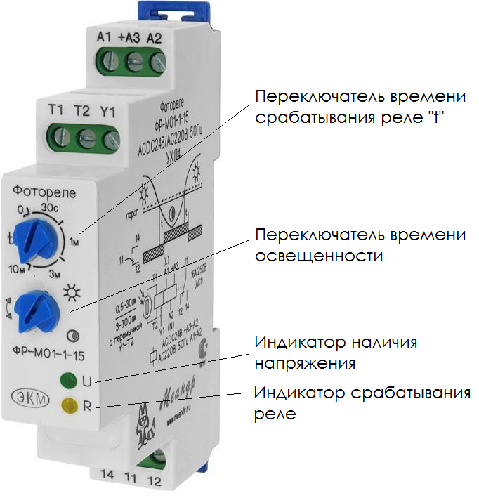 Схемы подключения фотореле